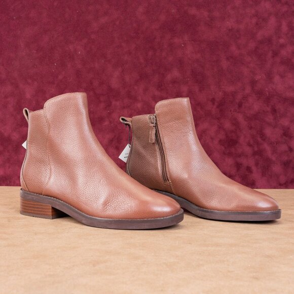 Cole Haan Women River Brown Leather Grand OS Dress Office Zip Chelsea Boots 9 - Picture 1 of 8